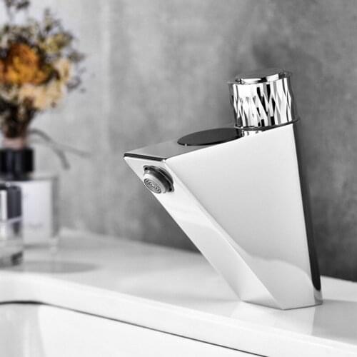 Waterfall Basin Faucet Bathroom Sink Tap Brass Gold New single lever bathroom Water mixer crane Hot and Cold