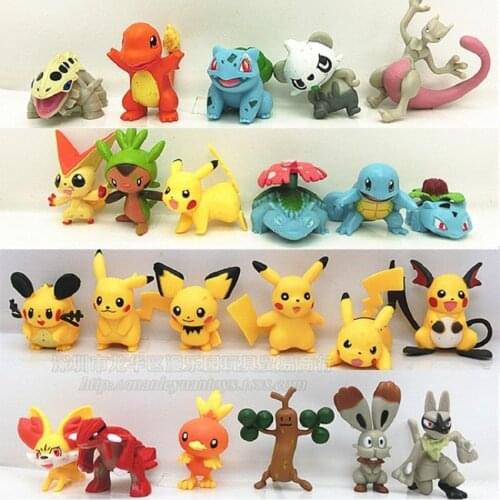24 Pokemon Sets, Pokemon Action Figures, Childrens Toys, Pikachu Models, Monster Fighting Figures, Birthday Gifts