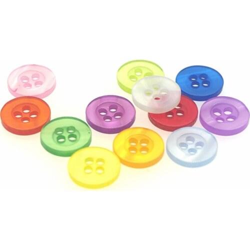 100pcs Resin 4 Holes buttons the wholesale Pearl color for the shirt the childrens clothes 11.5mm