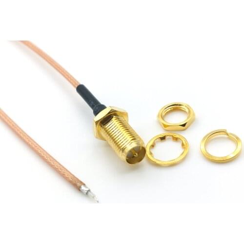 100pcs RP SMA Female Connector to Soldering Interface 20cm RG178 Pigtail Extension Cable