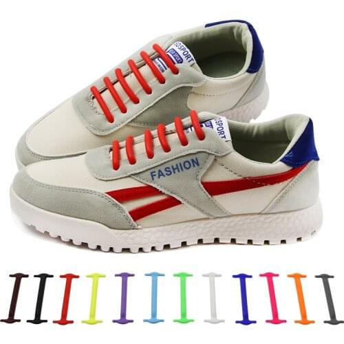 16pcs/lot No Tie Silicone Shoelaces Solid Elastic Shoe Laces Rubber for Men Women Kids Sneakers Accessories Rubber Zapatillas