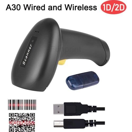 Barcode Scanner Wired and Wireless CCD 1D 2D QR Bar Code 2.4G/433M Full ASCll PDF417 for Inventory POS Terminal Handheld Reader