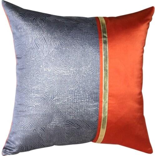 Modern Simple Light Luxury Style Silk 45x45cm Living Room Bedside Sofa Floating Window Waist Cushion Pillow