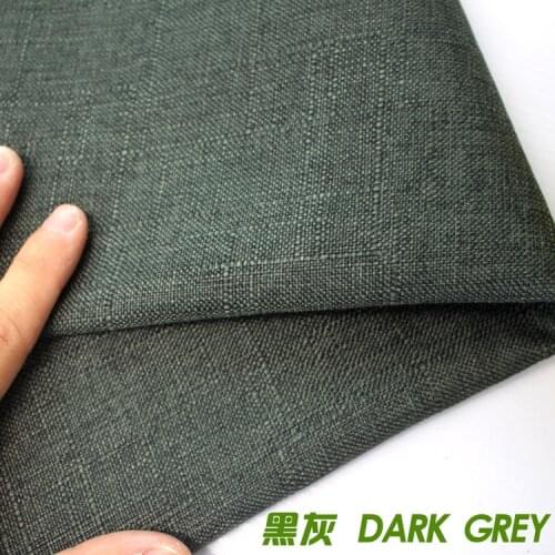 Dark grey Compound lining Linen Fabric Sofa Cushion Fabirc Sewing Cloth Outdoor Linen Blend Fabric Upholstery 58" wide Per Yard