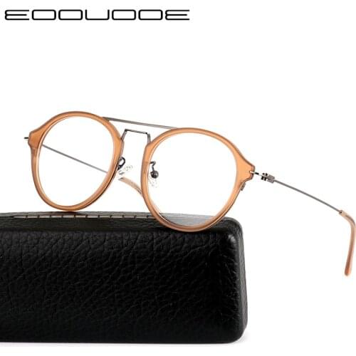 Vintage Acetate Glasses Frame Women Prescription Eyeglasses Myopia Optical Glasses Men Eyewear