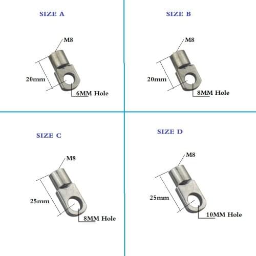 HIGH Quality 6/8/10MM Silvery Gas Spring Rod Flat Eyelet Connector Furniture Gas Spring Accessories Replacement