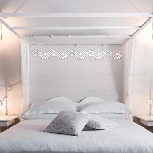 Mirror Wall Stickers Walls Decoration Home Decals House Room Acrylic Kitchen Sticker Decorative Frieze Listello Border R028