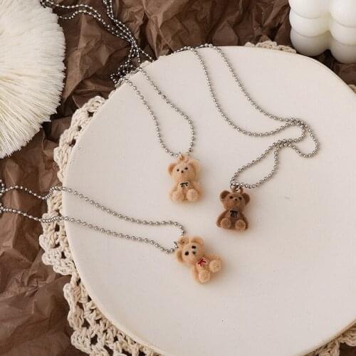 Cartoon Bear Sweater Chain 2021 New Autumn and Winter Long Necklace Female Clavicle Chain Accessories Wholesale