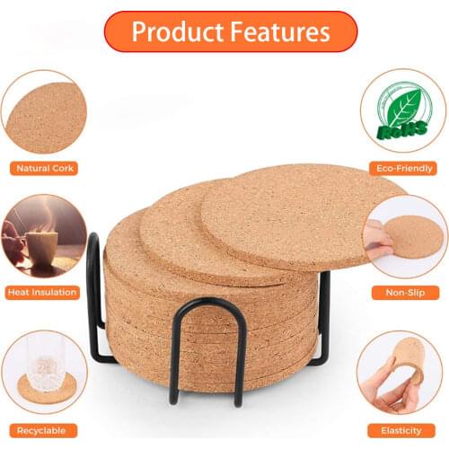 1Pcs Natural Round Wooden Slip Slice Cup Mat Coaster Tea Coffee Mug Drinks Placemat Household Office Cafe Tableware Kitchen Mat