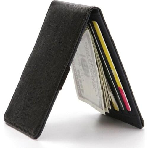 2021 new Korean style short US dollar wallet mens wallet wallet, cross pattern PU elastic band card holder card holder