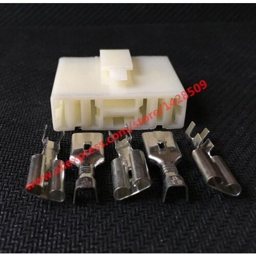 5 Sets Motorcycle 5 Pin Female Harness Connector High Voltage Cable Connector 7.8