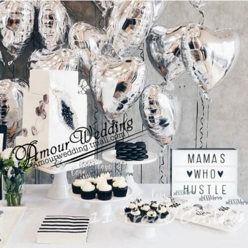 5pcs/Lot 18 Inch Heart Shape Foil Balloons Party Decoration Wedding Party Supplies Multicolor Choose