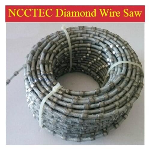 Diamond wire saw for stone marble granite concrete quarrying (5 meters per package) | install in quarry wire saw machines