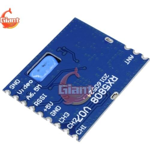 For RX5808 Frequency Phase Lock Analog AV Signal Output 3.5V 170mA Board 8 Channel Wireless RX5808 Audio Video Receiving Module