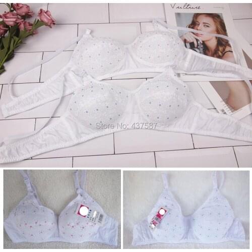 Seamless wire free cotton bras for women sexy lace embroidery comfortable girls bralette lingerie exotic 34-48 A B C cup C11