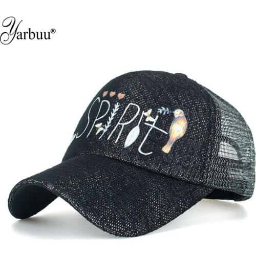 [YARBUU] Printing Mesh Cap Summer Baseball Cap Anime painting Black Trucker Hat Dad Hat Net Snapback Women Men