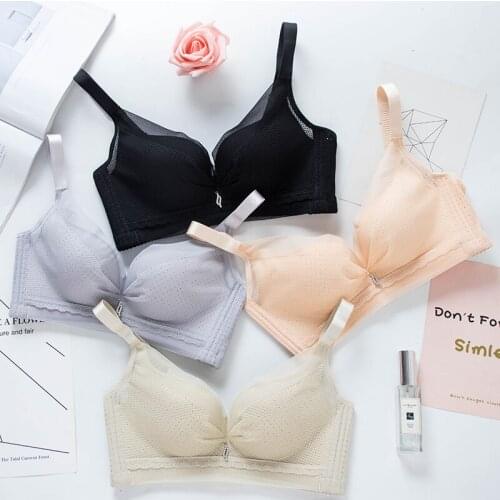 Push Up Bra Bralette Plus Size Sexy Lace Bralette Gathering Fantastic Underwire Bra Women Thin Cotton Lingerie Underwear B C Cup