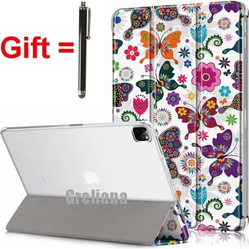 For iPad Pro 12.9 2020 Case Funda Magnetic Folding Cover For iPad Pro 12.9 2018 A2014 A1895 A1876 Auto Sleep / Wake + Stylus Pen