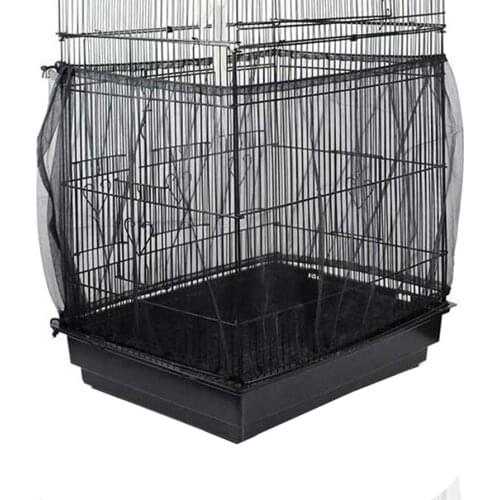 Birdcage Cover Nylon Adjustable Pet House Cover Dust-proof Bird Cage Net Parrot Thrush Myna Can Be Elastically Gauze Cage