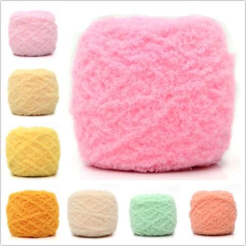 Colour Knitted Fluffy Plush Wool Knitting Crochet Wholesale Yarn Supersoft 100G Coral Cashmere Warm DIY Natural Hand