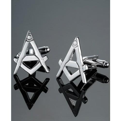 DY The new high quality Silvery Masonic Cufflinks fashion Mens French shirt Cufflink free shipping