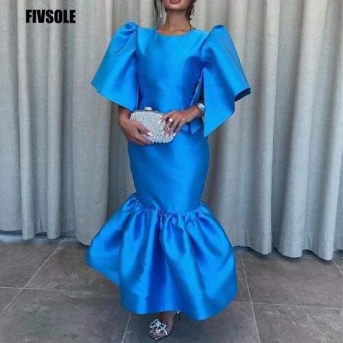 Fivsole 2021 A-line Black Evening Dresses Lace With Crystals One Shoulder Side Split Sexy Prom Gowns Long Formal Party Gowns