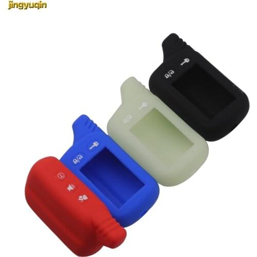 Jingyuqin 15PS for Scher-Khan Two Way Car Alarm Silicone Case For Tomahawk TZ9010 SL-950 S-700 LCD Remote Car Key Silicone Cover