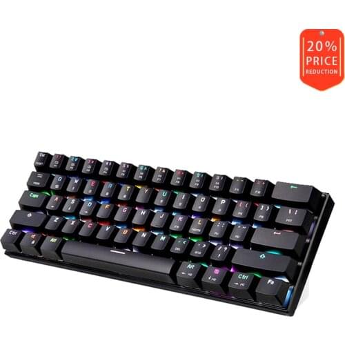 MOTOSPEED K62 Game Mechanical Keyboard With Bluetooth Cable Dual Mode With RGB Backlight - Black