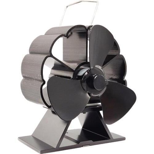 Mini 3 Blade Fireplace Fan Head Moving Heat Powered Stove Fan Komin Log Wood Burner Eco Friendly Quiet Fan