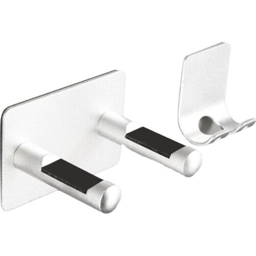 K1KA Bathroom Wall Mounted Hair Dryer Storage Holder with Plug Hook Restroom Hair Dryer Storage Rack Hanging Organizer