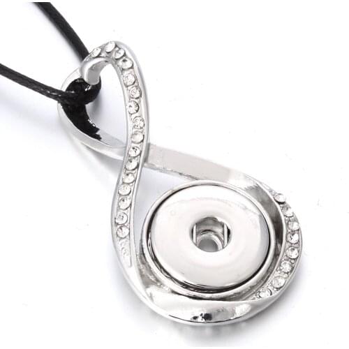 New Snap Button Necklace Jewelry Love Snap Pendant Fit 18mm Metal Snap Buttons Jewelry Snap Pendant Necklace Lanyard Holder