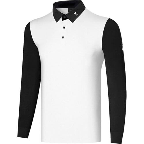 Golf Clothing Mens Autumn and Winter Send New Long-Sleeved Polo Shirts Sports Outdoor T-Shirt Tops Quick-Drying Put The Ball