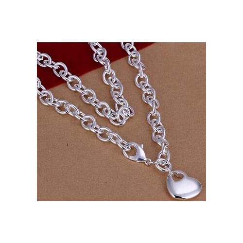 Wholesale fashion jewelry Necklace , M925 Silver color Necklace . Nice Jewelry. Good Quality N018