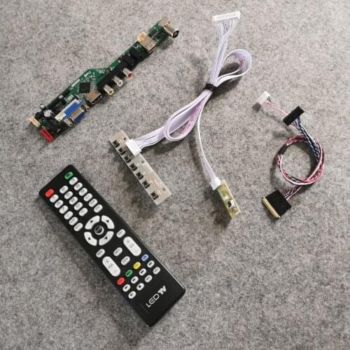 Universal LCD controller drive board panel 1366*768 DIY kit LVDS 40 Pin VGA+USB+AV WLED 60Hz For LP133WH1/LP140WH1 display
