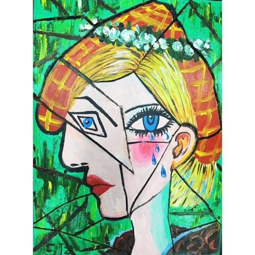 Full square / round drill 5D DIY diamond painting Abstract cartoon girl embroidery resin crystal mosaic home decor gift WG1297