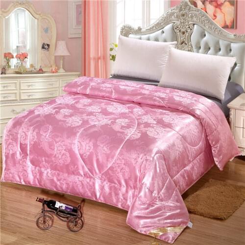 Luxury Silk Comforter Jacquard Bed Duvet Weighted Blanket Winter Quilted Quilts Twin Full Queen King Size Home textiles Duvet