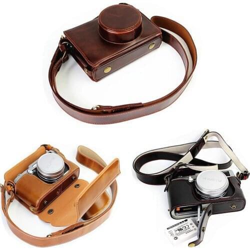 Luxury Version PU Leather Case Protective Cover For Fujifilm Fuji X100 X100S X100T Camera Bag Shoulder Strap Battery Opening