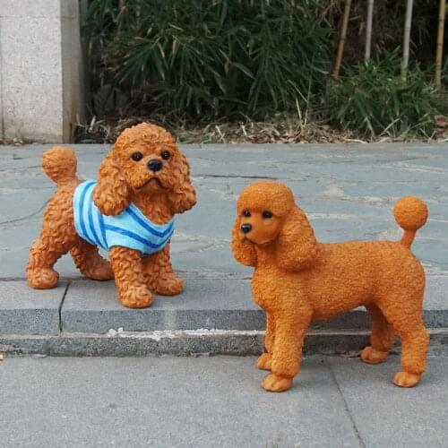 Resin Simulation Dog Ornaments Courtyard Garden Lawn Balcony Animal Home Decoration Accessories Storage