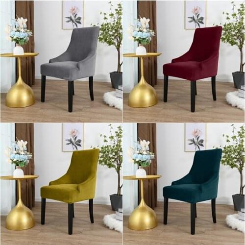 Modern Dining Chair Cover High Back Sloping Armchair Cover Stretch Accent Chair Covers Seat Slipcover Office Hotel Home Party