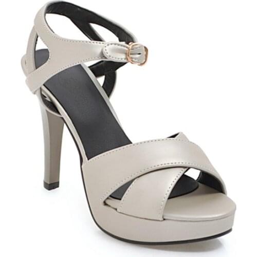 Big Size 11 12 13 14 15ladies summer platform sandals women shoes woman open-toed Little round head cingulat High-heeled sandals