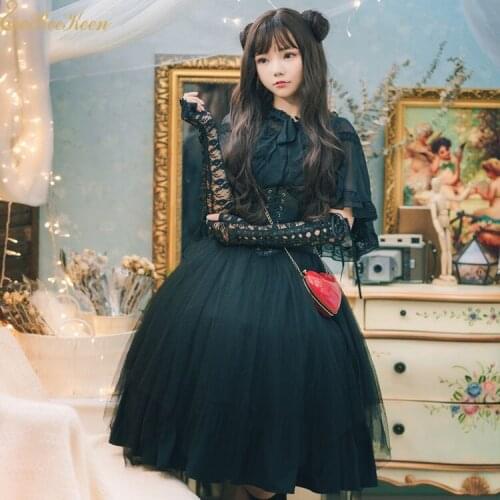 Jsk Lolita Adult Summer Gothic Lolita Punk Costume For Women Sexy Black Lolita Girls Dress Halloween Cosplay Party Punk Clothes
