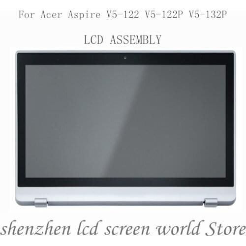 LCD Display Touch Screen Glass Lens Matrix Digitizer Panel Assembly Replacement With Bezel For Acer V5-122P V5 132 B116XAN03.2