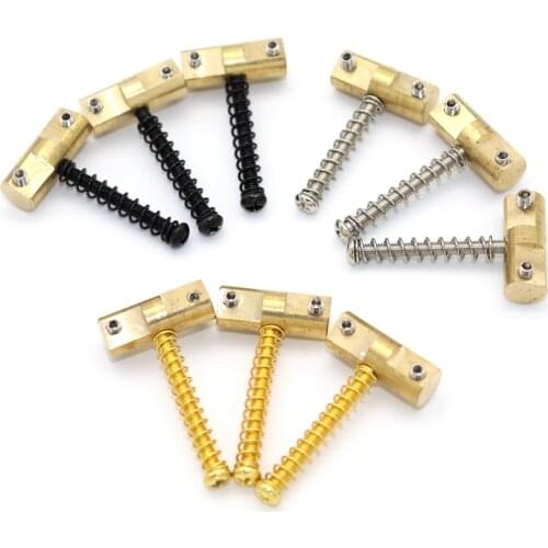1 Set 3 Pcs TL Guitar Bridge Saddles Vintage Brass Compensated Saddles for Tele style Guitar