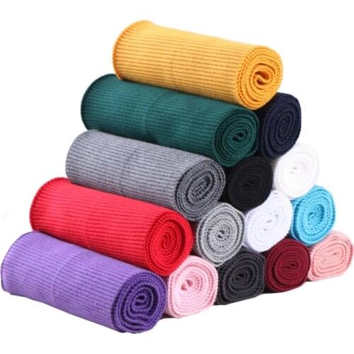 1pcs Cotton and Spandex Pure color flat knitting thickened clothing accessories baseball uniform plain collar hem cuff