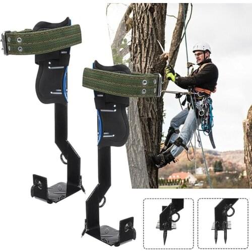 2 Gears Tree Climbing Utensil Set Safety Tree Climbing Tool Rack Pedal Adjustable Lanyard Rope Rescuing Belt For Forest Camping