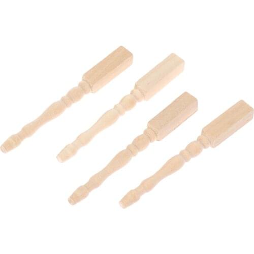 4Pcs/lot Brain Game Kids Toys Dollhouse Miniature DIY Wooden 1:12 Furniture Leg Chair Table Wholesale