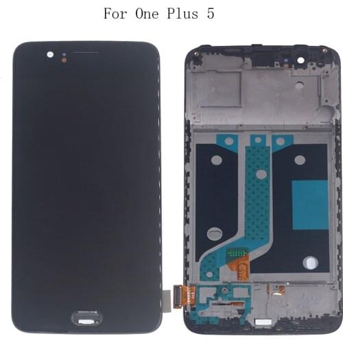 5.5" AMOLED Display For Oneplus 5 A5000 OLED LCD display+frame touch screen digitizer replacement For Oneplus 5 A5000 Repair kit