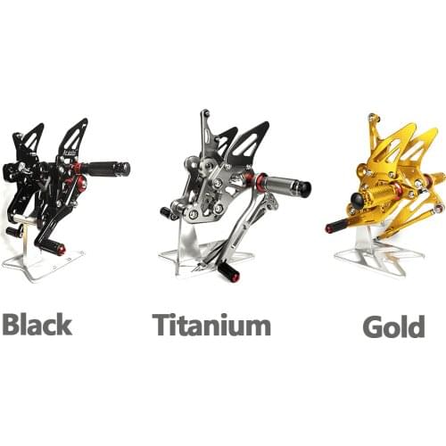 Motorcycle Accessories CNC Alu Footrest Rear Sets Adjustable Rearset Foot Pegs for KAWASAKI NINJA ZX6R ZX-6R 636 2007-2008
