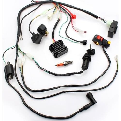 Motorcycle ATV Accessories CG125 150CC 200CC 250CC Full Ignition Coil Vehicle Wiring Harness Ignition Start System CDI