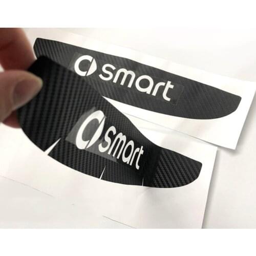 Car-Styling Taillight Brake Lights Lamp Protector Carbon Fiber Covers 3D Sticker For Benz Smart 451 450 Fortwo Car Accessories